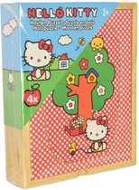 Hello Kitty puzzel 4 stuks in een houten kistje - 4 Puzzels - vanaf 2 Jaar - speelgoed - jongens & meisjes