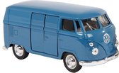VW spijlbus 11,5 cm jongens aluminium blauw