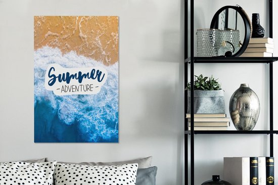 Tableau sur toile Plage - Été - Dicton - 40x60 cm - Décoration murale