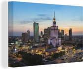 Sunset Warsaw Canvas 60x40 cm - Tirage photo sur toile (Décoration murale salon / chambre) / Villes sur toile