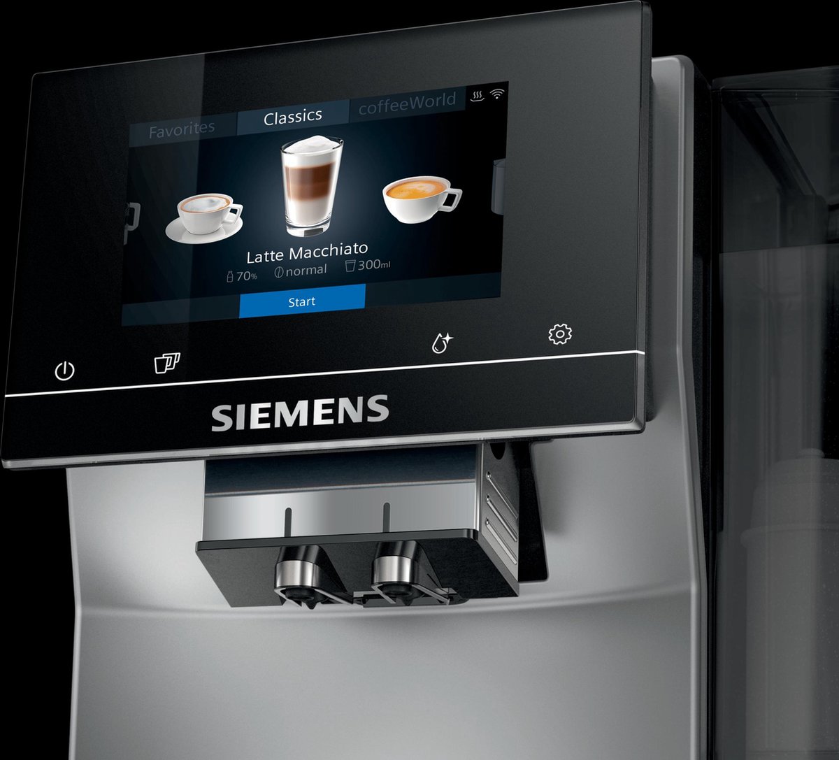 Afbeelding 2 van Siemens EQ700 Classic TP705R01 - Volautomatische espressomachine - Zwart/Grijs