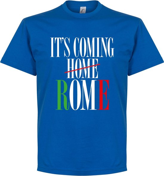 It's Coming ROME Italië T-Shirt - Blauw - 3XL