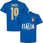 Italië Bonucci 19 Team T-Shirt - Blauw - Kinderen - 128