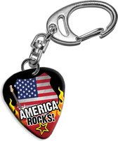 Plectrum sleutelhanger America Rocks!