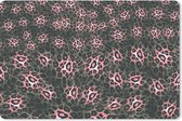 Bureau onderlegger - Muismat - Bureau mat - Luipaardprint - Roze - Grijs - Dieren - 60x40 cm