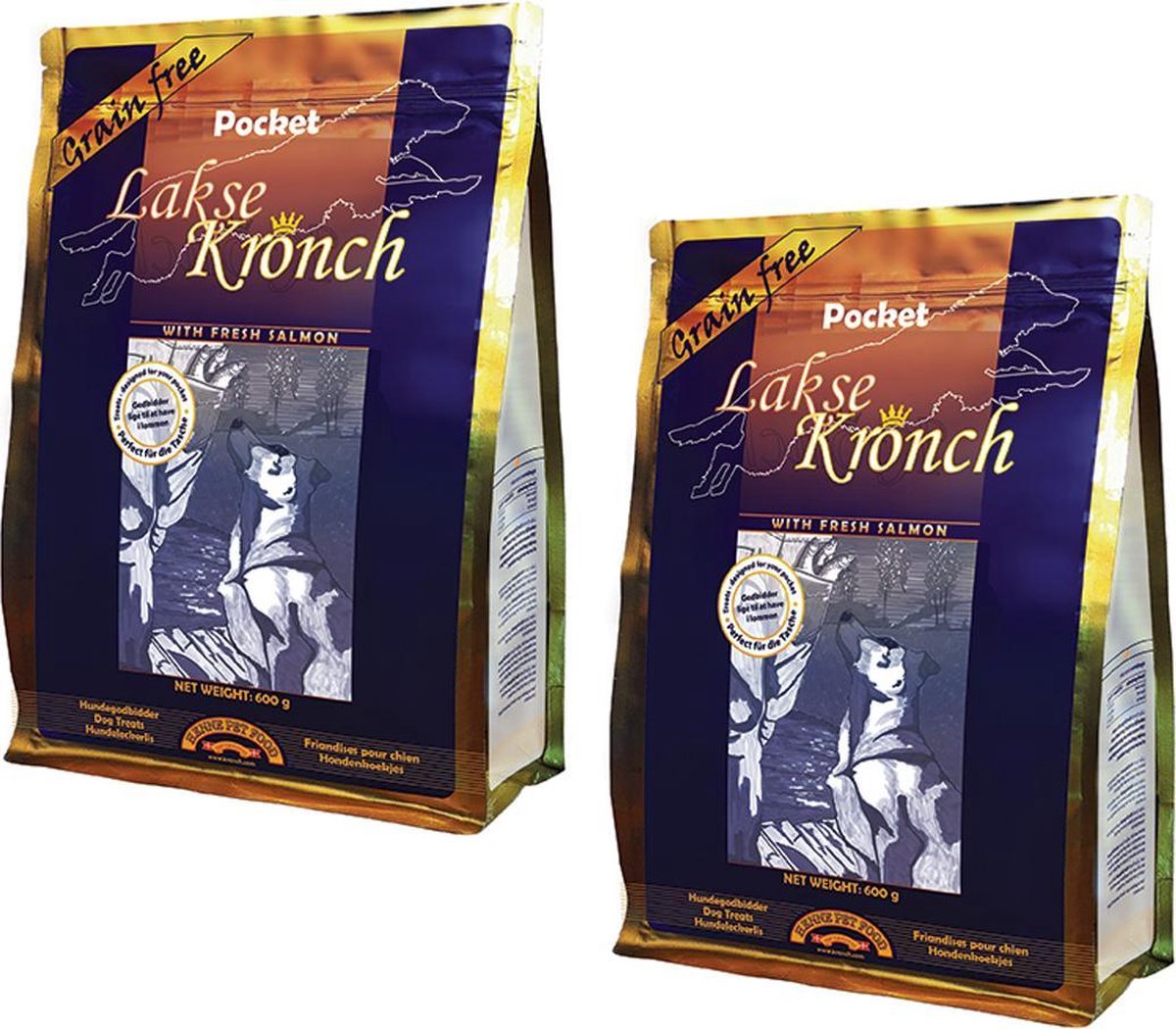 Lakse Kronch Zalmsnacks Pockets | 76% Zalm voor Honden