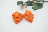 Boutique Haarstrik Satijn - Kleur Mani – Oranje - Haarclip - Bows and Flowers