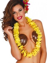 ketting hawaii polyester geel