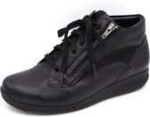 Durea Go Dames Veterboot 9683-8608 Zwart - Wijdte K - Maat 4½