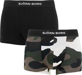 Björn Borg 2P core camo trunks groen & zwart - XL