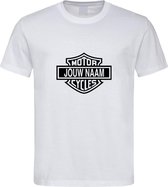 Wit T-Shirt met je persoonlijke “ Harley Davidson “ print Zwart Size S