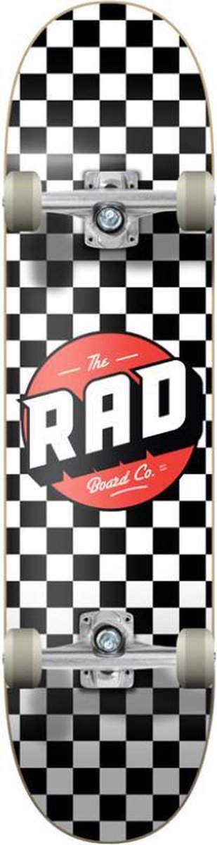 RAD - Dude Crew Checkers Compleet Skateboard Black/White 8.0