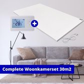 Complete woonkamerset infraroodpanelen - verwarming - 30m2 - 2800W