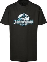 Urban Classics Jurassic Park Kinder Tshirt -Kids 158- Jurassic World Logo Zwart