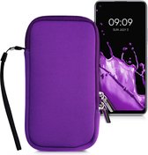 kwmobile Tasje voor smartphones XL - 6,7/6,8" - Insteekhoesje van neopreen in paars - Maat: 17,2 x 8,4 cm
