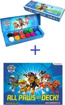 PAW Patrol Schilder Set - 12 Kleuren | Met A4 Teken / Schilderblok | Plakkaatverf