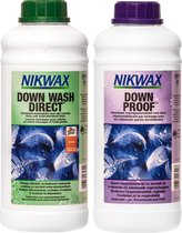 Nikwax Twin Down Wash Wasmiddel 1L & Down Proof Impregneermiddel 1L - 2-Pack