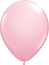 ballonnen Metallic 30 cm latex roze 10 stuks