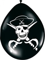 ballonnen Piraten 30 cm latex zwart 8 stuks