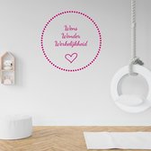 Muursticker Wens Wonder Werkelijkheid -  Roze -  80 x 80 cm  -  baby en kinderkamer  naam stickers  alle - Muursticker4Sale