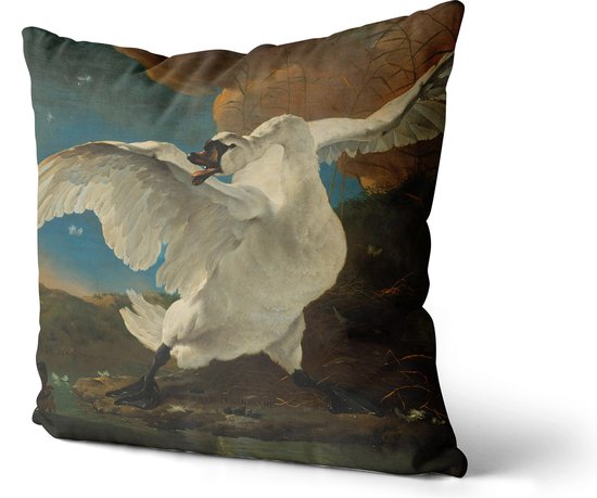 Dutch Design Sierkussens bij ZenXhome “The Threatened Swan” 40X40 inclusief kussens