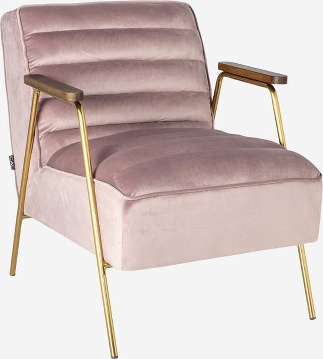 Beverly Hills - Roze Fauteuil - Fluweel - Meubel - Gewatteerd - Glamour ...