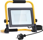 LAMPE DE TRAVAIL À LED - RÉSISTANT AUX CHOCS IP44 - 50W 4500LUMEN - 6500K BLANC LUMIÈRE DU JOUR - INCL. FICHE DE CONNEXION 150CM