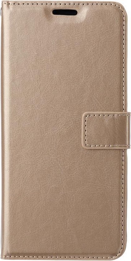 Samsung Galaxy Xcover 5 - Bookcase Goud - Etui portefeuille avec protection d'écran en Glas 1 pièce
