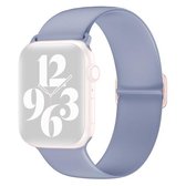 Elasticiteit Siliconen Vervangende Band Horlogeband Voor Apple Watch Series 6 & SE & 5 & 4 40mm/3 & 2 & 1 38mm (Lavendelgrijs)