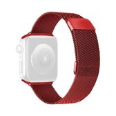 Verstelbare Dual Section Milan vervangende horlogeband voor Apple Watch Series 6 & SE & 5 & 4 40 mm / 3 & 2 & 1 38 mm (wijnrood)