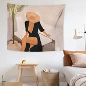 Stoffen wandtapijt overdreven abstracte stijl hangende achtergrond die doek bedekt, afmeting: 200x150cm (afbeelding 02)