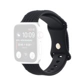 Geweven patroon figuur 8 gesp siliconen band horlogeband voor Apple Watch Series 6 & SE & 5 & 4 40 mm/3 & 2 & 1 38 mm (zwart)