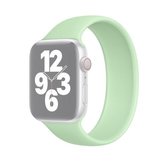Voor Apple Watch Series 6 & SE & 5 & 4 40 mm / 3 & 2 & 1 38 mm Effen kleur elastische siliconen vervangende polsband horlogeband, maat: L 156 mm (groen)
