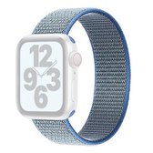 Single Lap nylon vervangende horlogeband, maat: XS 135 mm voor Apple Watch Series 6 & SE & 5 & 4 44 mm / 3 & 2 & 1 42 mm (meerblauw)