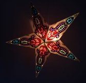 Kerstster met verlichtingsset nr. 58 - Blauwe ster "Blue dragon" - Kerstverlichting - Kerstdecoratie - Ø 60 cm - Kerst