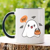Boo ghost Mok  - Customized mokken en bekers - mokken met tekst - mokken - bekers - cadeautje - cadeau voor vrouw - cadeau vor man - keramiek servies - valentijn cadeautje voor haar - valenti