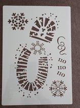 Voetstap in de sneeuw, stencil, A4, kaarten maken, scrapbooking