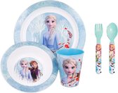 Disney Frozen Serviesset + Bestekset - 5-delig - Blue Forest