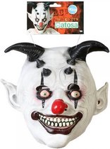 Masker Halloween Kwade Clown Wit