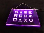 LED DISPLAY "GAME ROOM" | 20X30X0,4CM | HANGEND | 7 KLEUREN | INCL. AFSTANDSBEDIENING