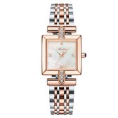 Longbo - Meibin - Dames Horloge - Zilver/Rosé/Rosé - 25mm