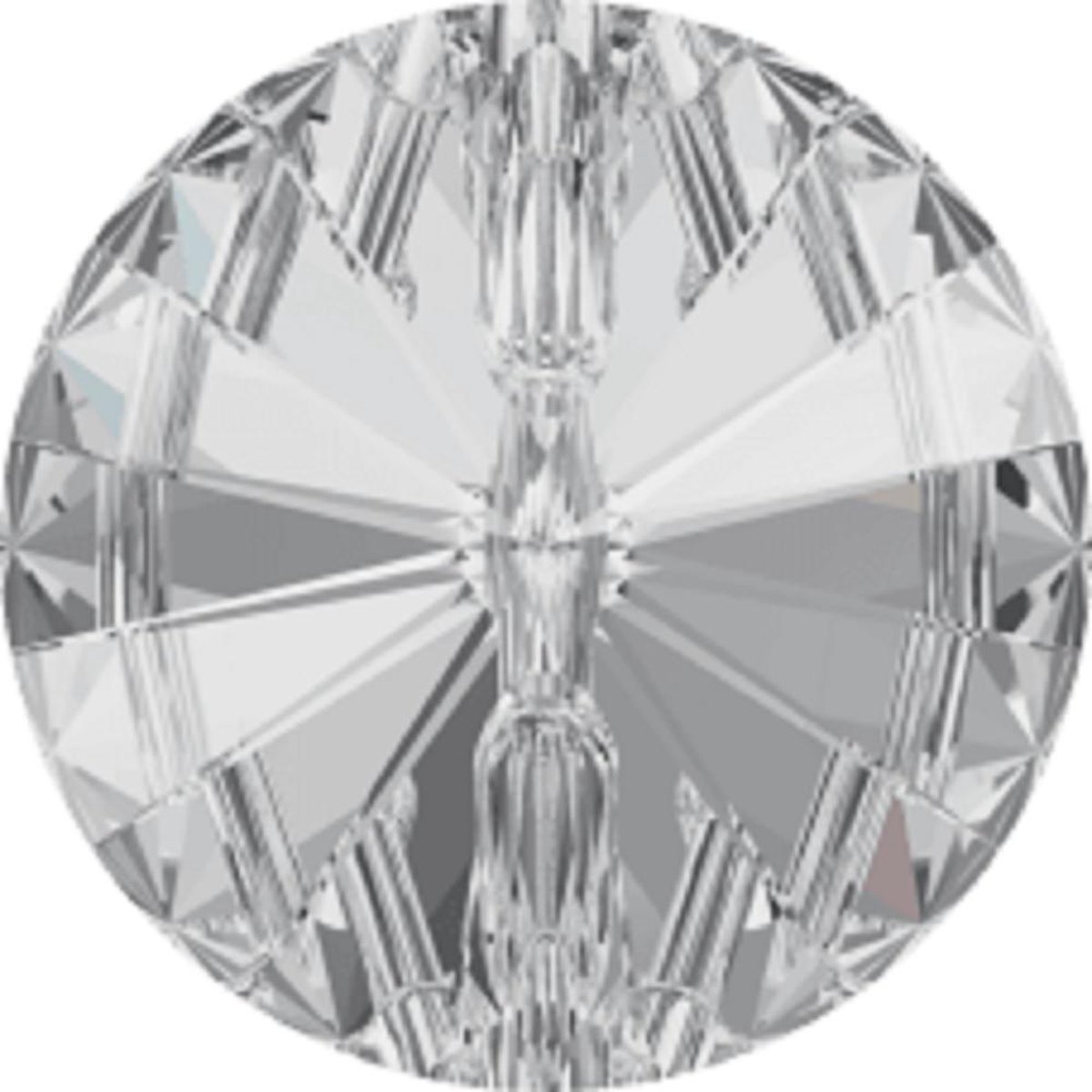 Kristalknoop 27 mm diameter ( per 2 stuks ) voor kleding en meubels ,  zilverkristal , GAVBARI by Asfour ( kledingknoop , knoop , button )