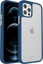IYUPP Bumper geschikt voor Apple iPhone 11 Hoesje Blauw x Transparant - Shockproof