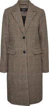 VERO MODA VMBLAST CHECK LONG WOOL JACKET GA Dames Jas - Maat XS