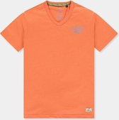 T-shirt V-hals Te Puke Orange Pepper (21CN713 - 607)