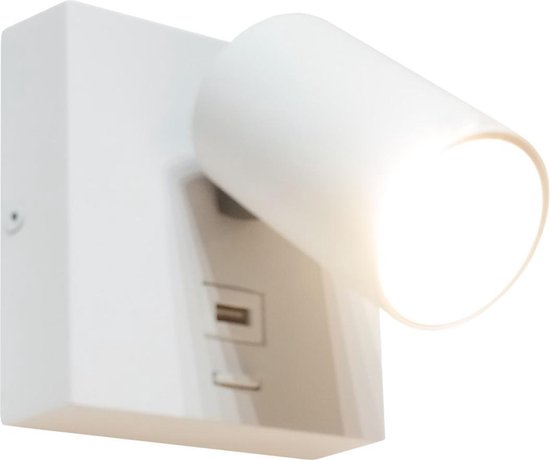 Wandlamp Master USB Wit - 1x GU10 LED 6W 2700K 420lm - USB - IP20 >  wandlamp binnen... | bol.com