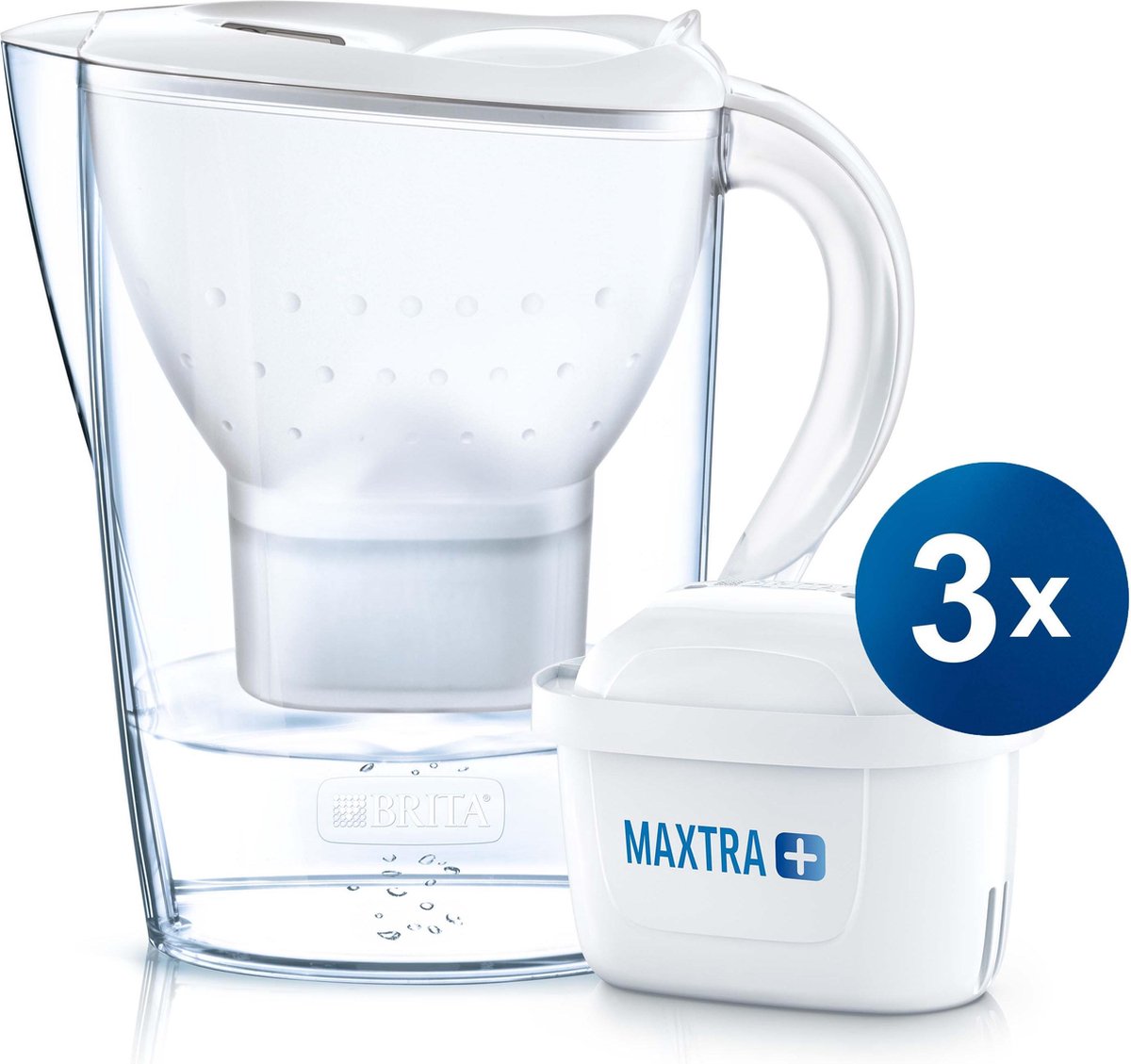 BRITA Waterfilterkan Marella Cool White 2,4L + 3 MAXTRA+  Waterfilterpatronen | bol.com