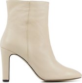 Lina Locchi Enkellaarsjes Dames / Laarzen / Damesschoenen - Leer - L1102 led - Gebroken wit - Maat 42
