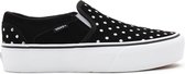 Vans WM Asher Platform Dames Sneakers - Black/White - Maat 38