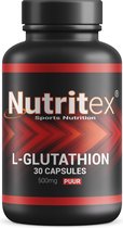 Nutritex© Premium L-Glutathion - 30 Capsules - De #1 in Zuiverheid - Extra Hoog Gedoseerd